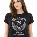 Johnny Threads America 76 Vintage Eagle USA Patriotic Graphic Tee Mens NEW