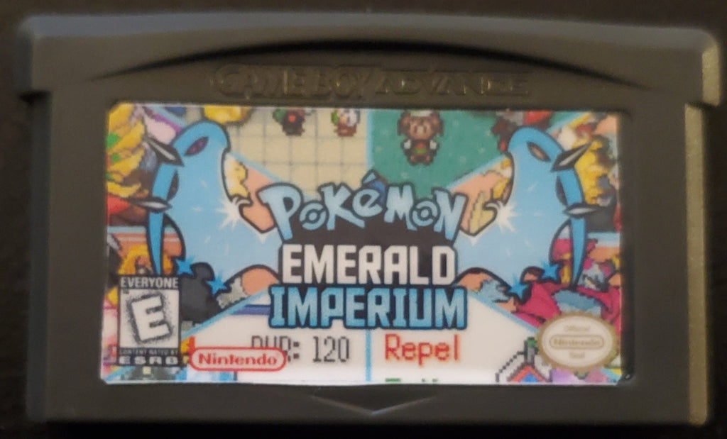 Pokemon Emerald Imperium GBA ROM Hack Video Game Boy Advance retro video game — Mac's Retro Hub