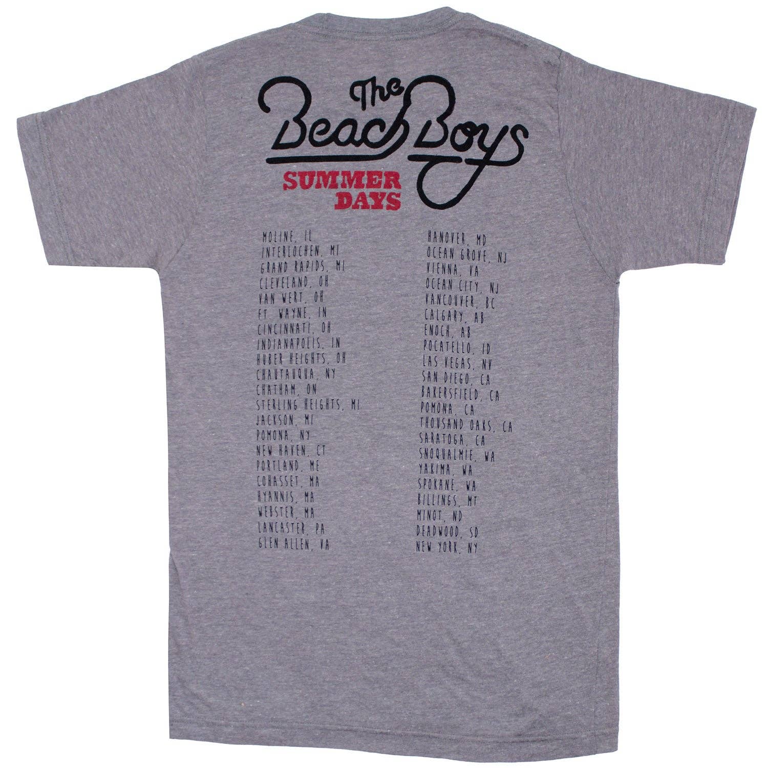 The Beach Boys Summer Days Tour Slim Fit Band Tee Classic Rock Mens Small NEW