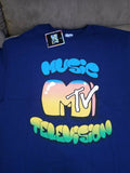 MTV MUSIC TELEVISION - 2021 Navy Blue Retro T-shirt ~Licensed ~ S M L XL XXL graphic t-shirt — Mac's Retro Hub