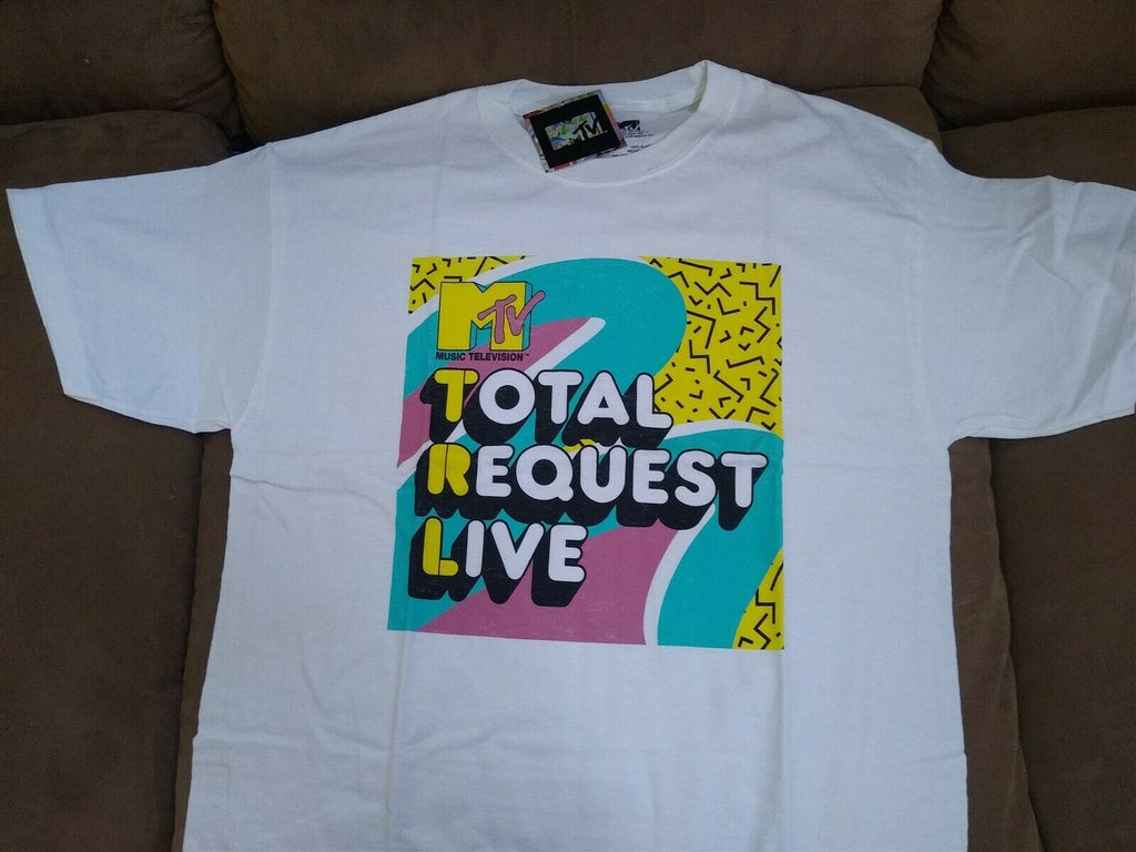 MTV MUSIC TELEVISION - 2021 Total Request Live White Retro T-shirt ~S M L XL XXL graphic t-shirt — Mac's Retro Hub
