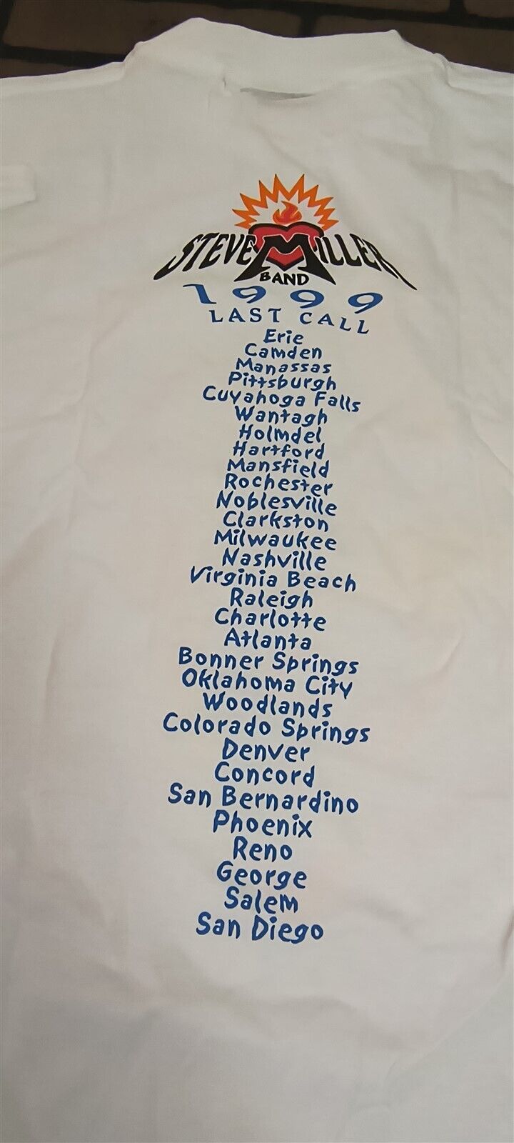THE STEVE MILLER BAND - Vintage 1999 Winterland Last Call T-shirt ~Never Worn~XL graphic t-shirt — Mac's Retro Hub