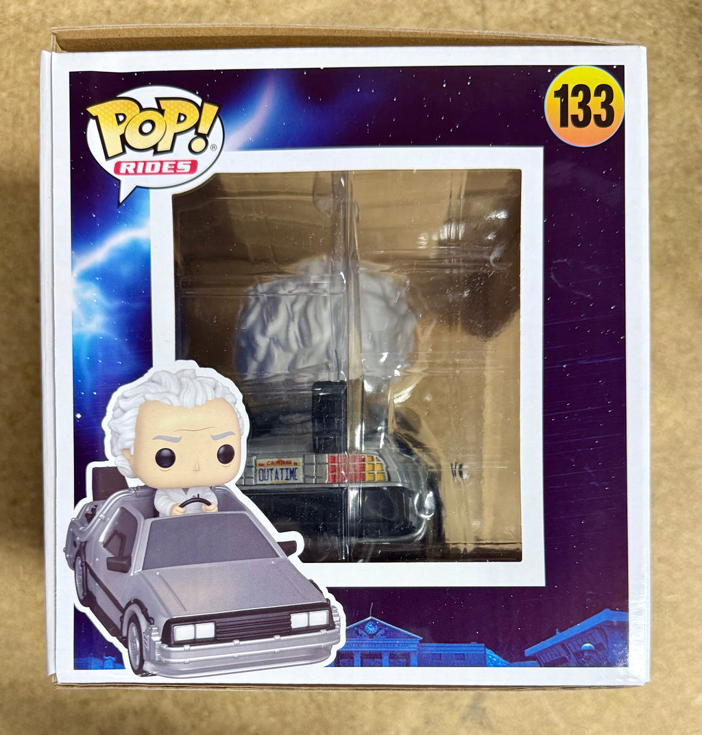 Funko Pop! Rides Doc Brown With Deloreon Time Machine #133 Back To The Future snack — Mac's Retro Hub - photo 4