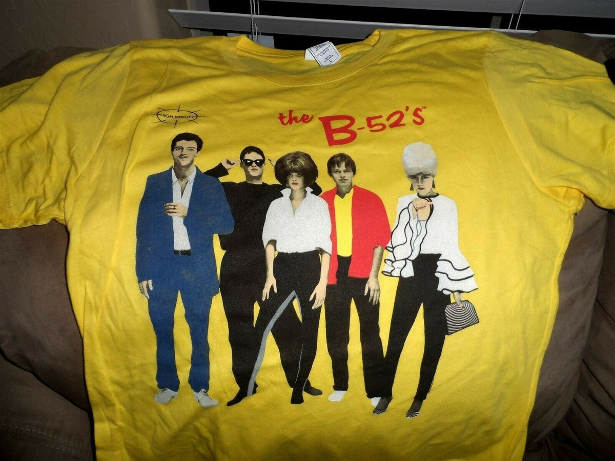 The B-52'S - Yellow Classic 1st Album Cover T-shirt ~Never Worn~ M L XL graphic t-shirt — Mac's Retro Hub