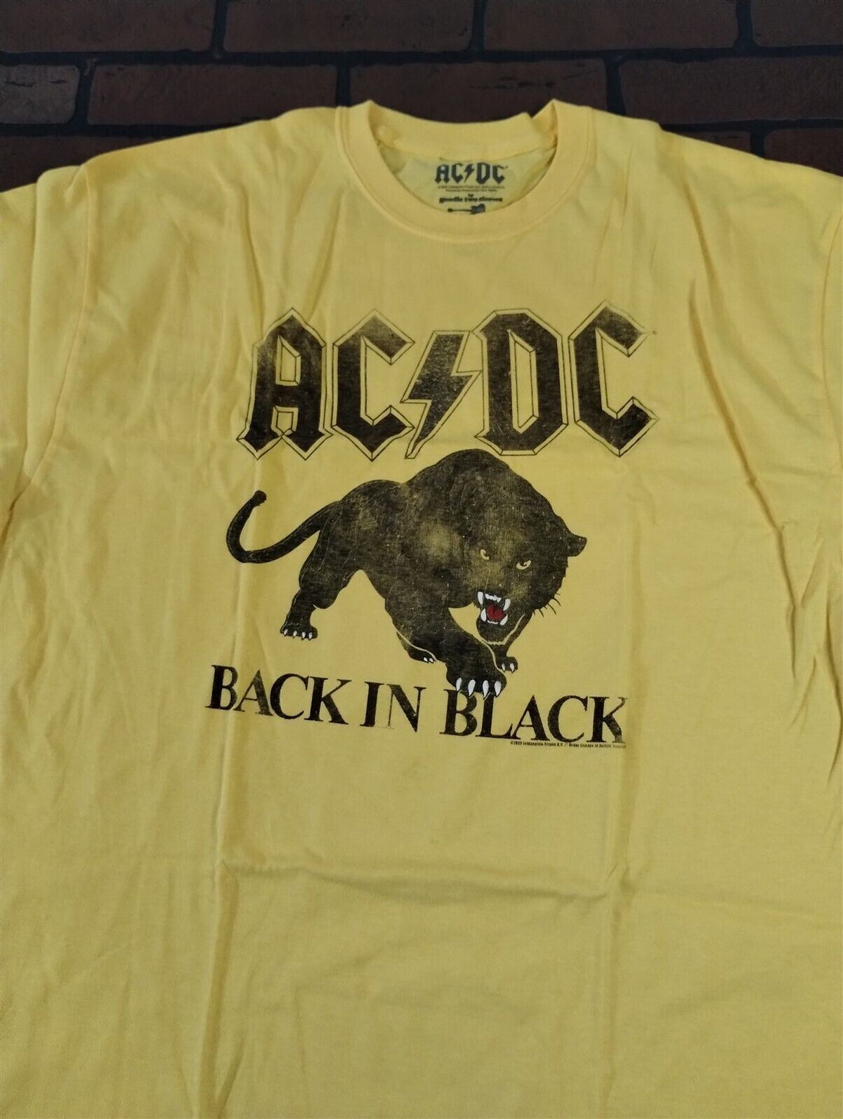 AC/DC - 2022 Back in Black Cougar Men's T-shirt ~Licensed / Never Worn~ S L XL graphic t-shirt — Mac's Retro Hub
