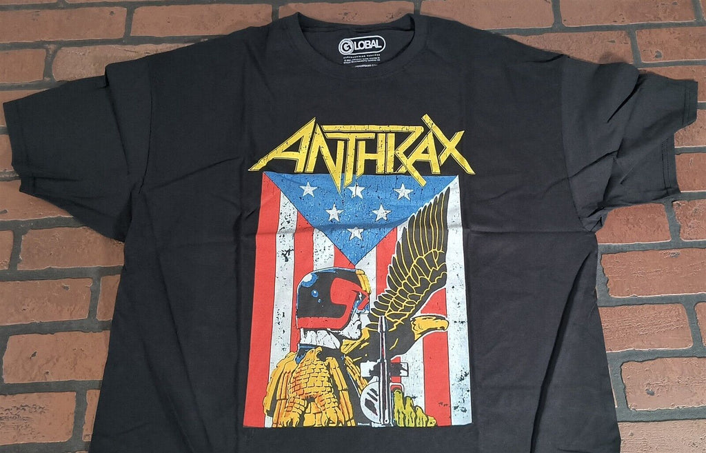 ANTHRAX - Judge Dredd Distressed 2023 T-shirt ~Never Worn~ XL 2XL graphic t-shirt — Mac's Retro Hub