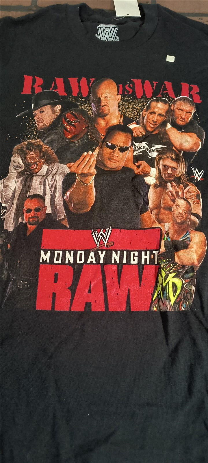 WWE MONDAY NIGHT RAW - Raw is War T-shirt ~Never Worn~ S graphic t-shirt — Mac's Retro Hub