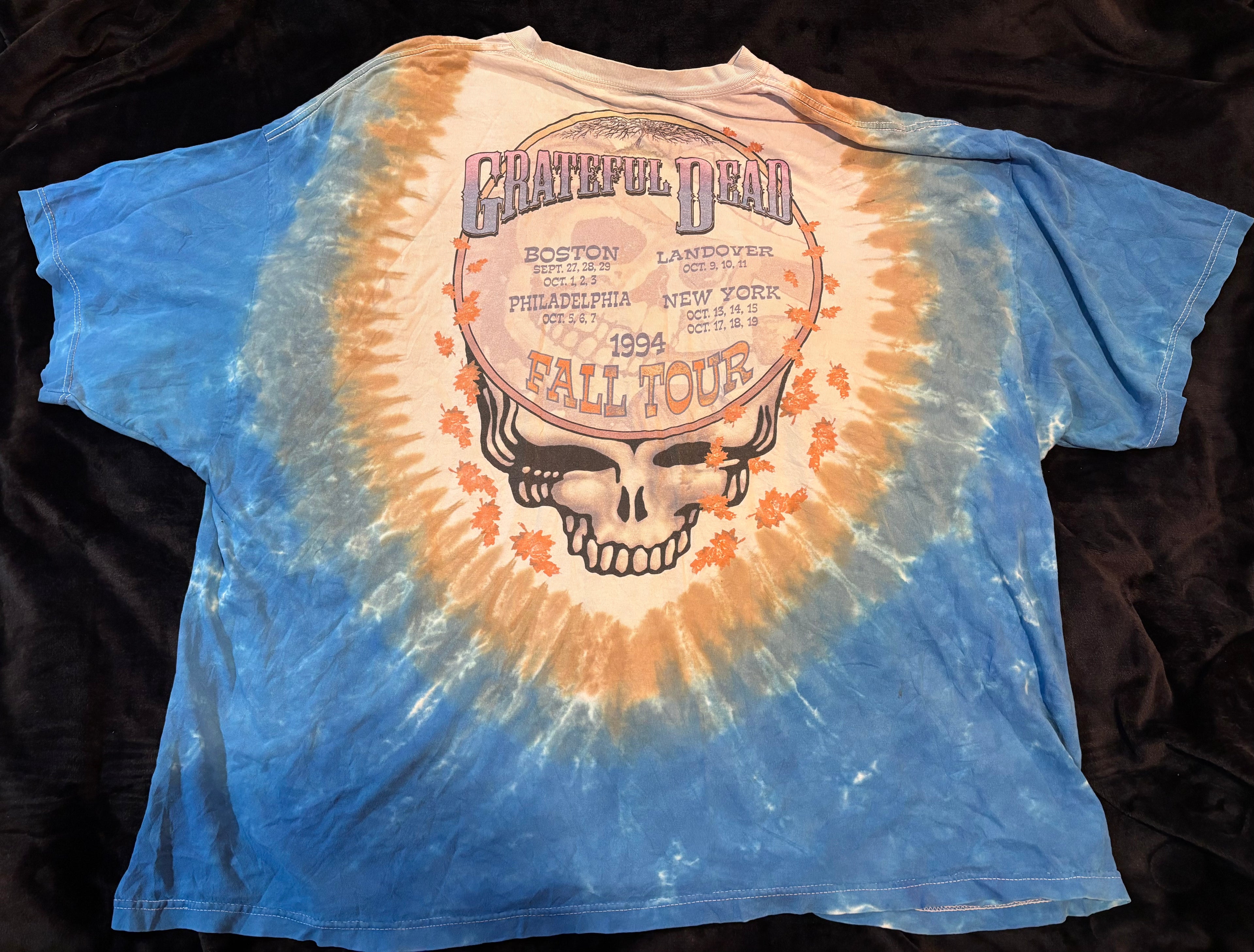Grateful Dead 1994 Fall Tour Tie-Dye Concert T-Shirt