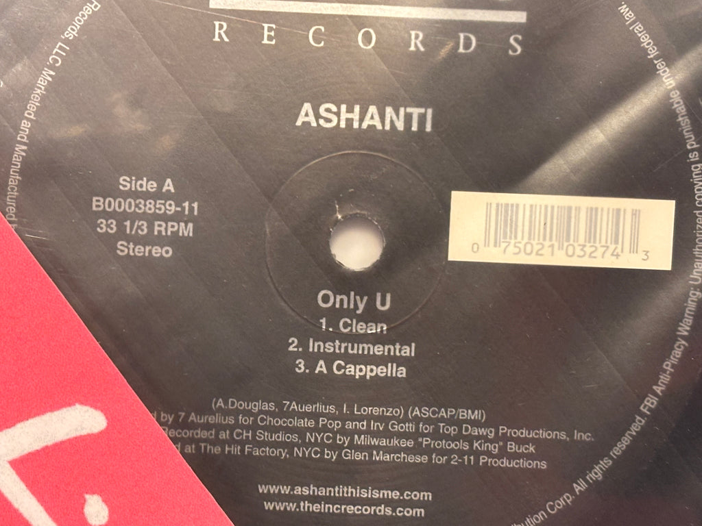 Ashanti – “Only U” 12-inch single