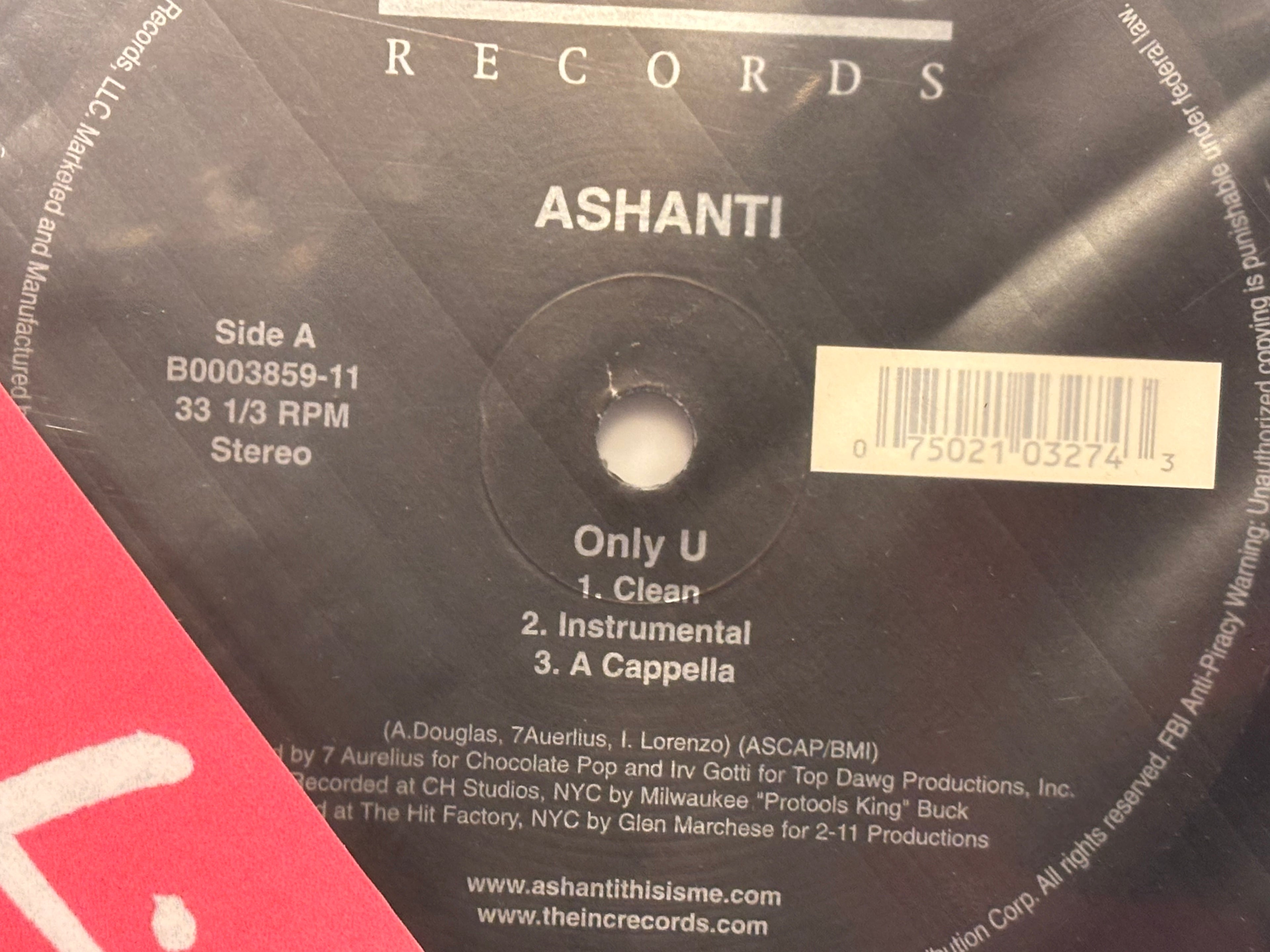 Ashanti – “Only U” 12-inch single