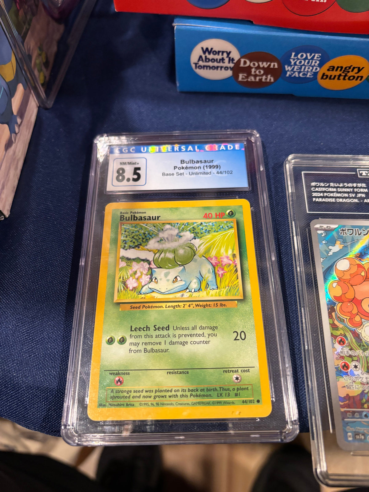 1999 Pokémon Bulbasaur 44/102 Base Set Unlimited – CGC 8.5