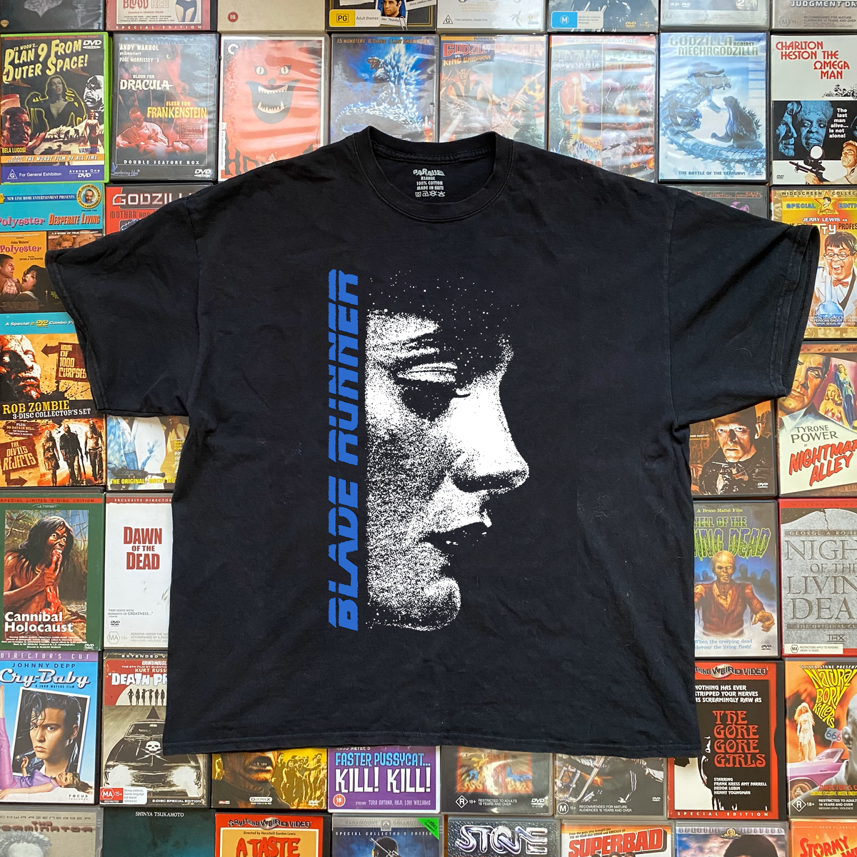 Blade Runner Promo Black T-Shirt graphic t-shirt — Mac's Retro Hub