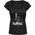 Tupac Praying Photo Plus Size Tee 90s Hip Hop Rap Rockabilia Womens XL NEW