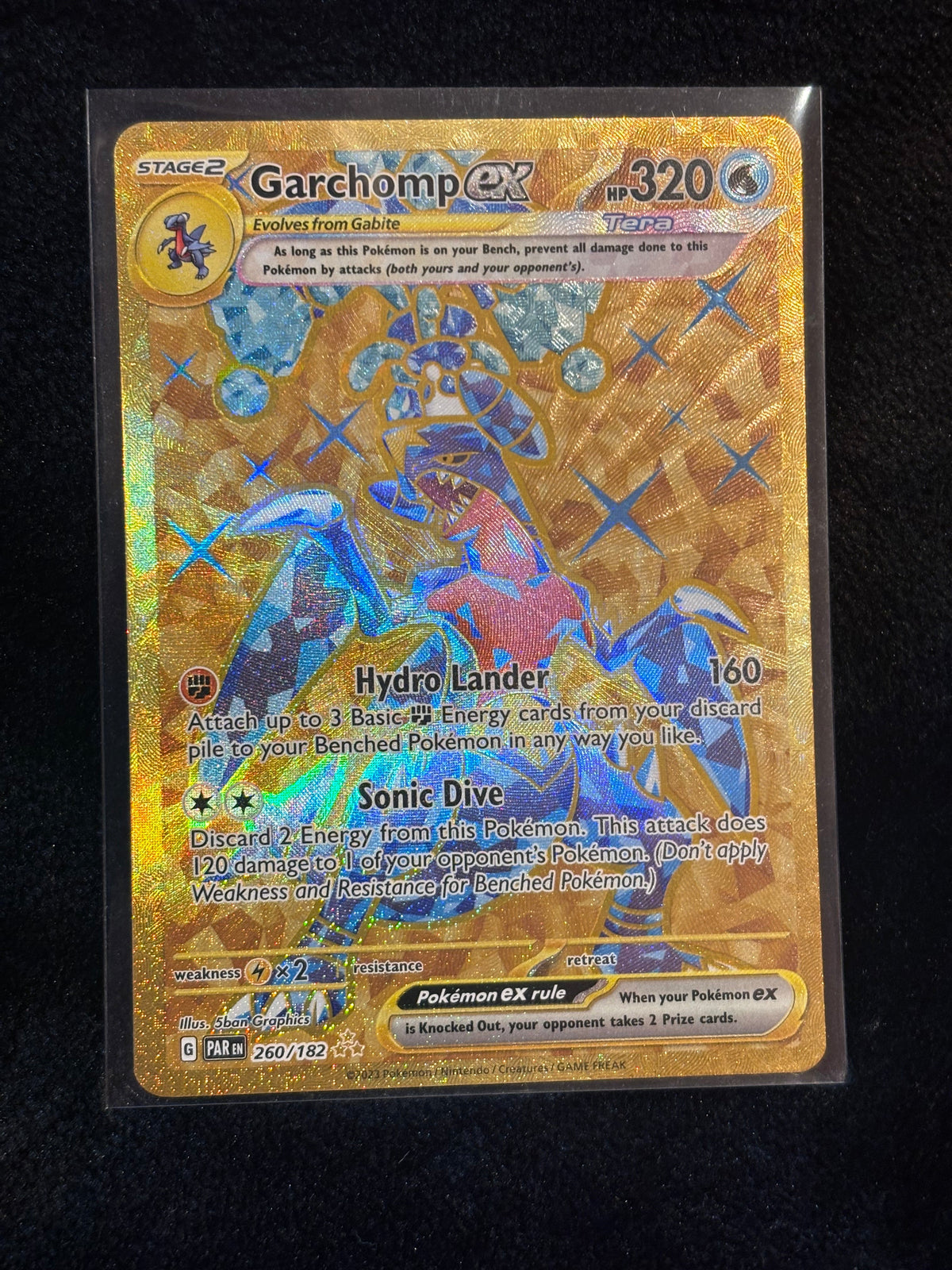 Garchomp ex 260/182 Gold – Pokémon Paradox Rift