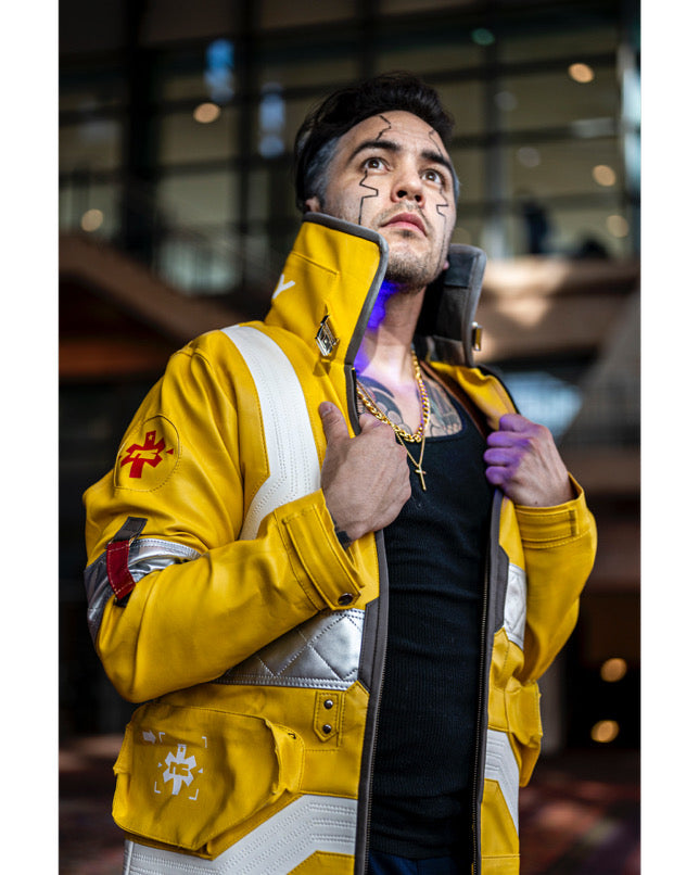 David Martinez Cyberpunk 2077 Jacket – LED & Vegan Leather — Mac's Retro Hub - photo 2