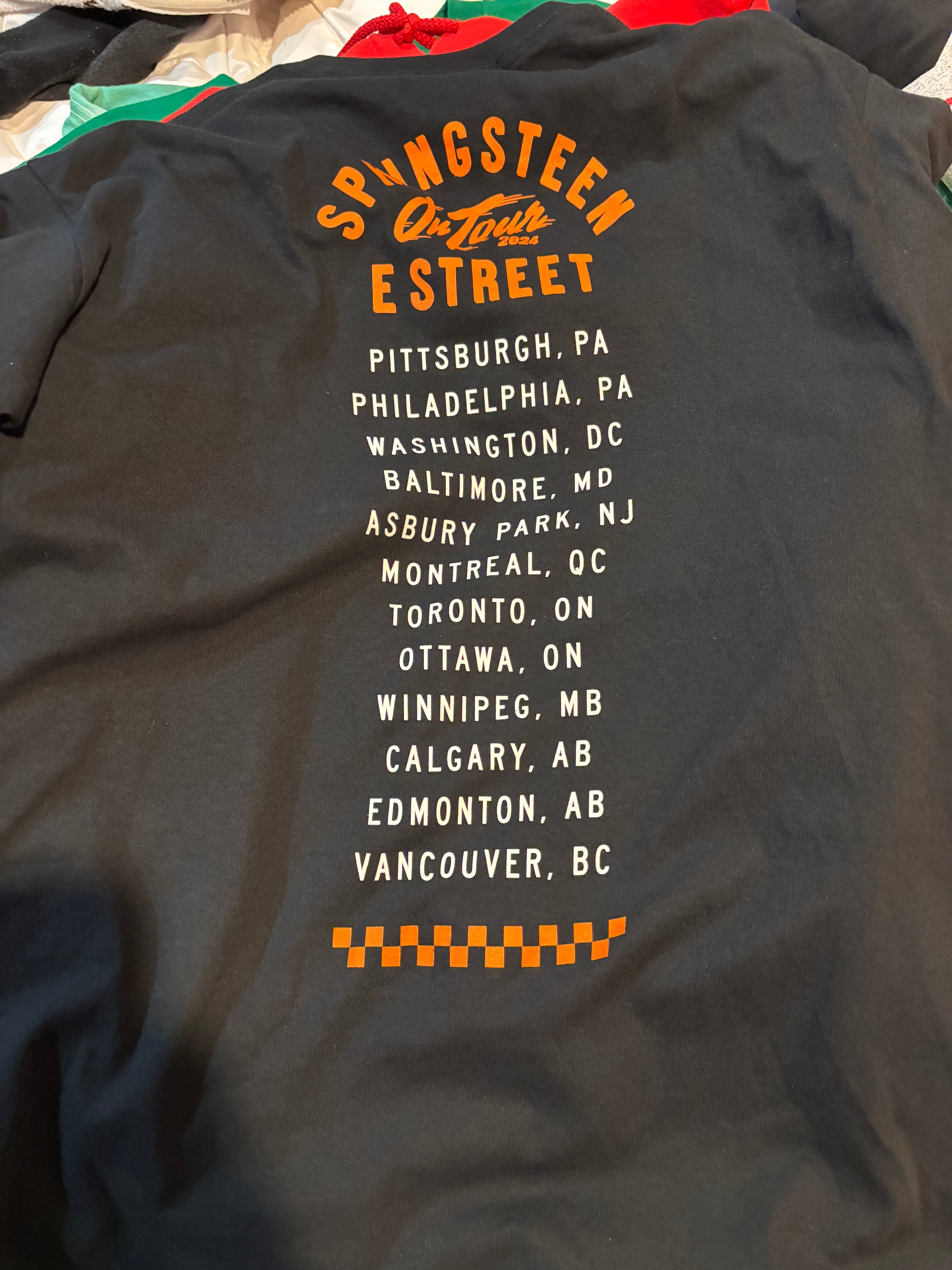 Bruce Springsteen & The E Street Band 2024 Tour Shirt