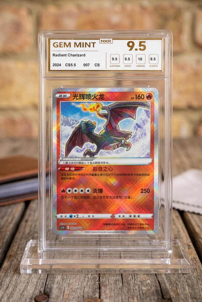 Pokémon TCG: Radiant Charizard 007/066 NXR Gem Mint 9.5