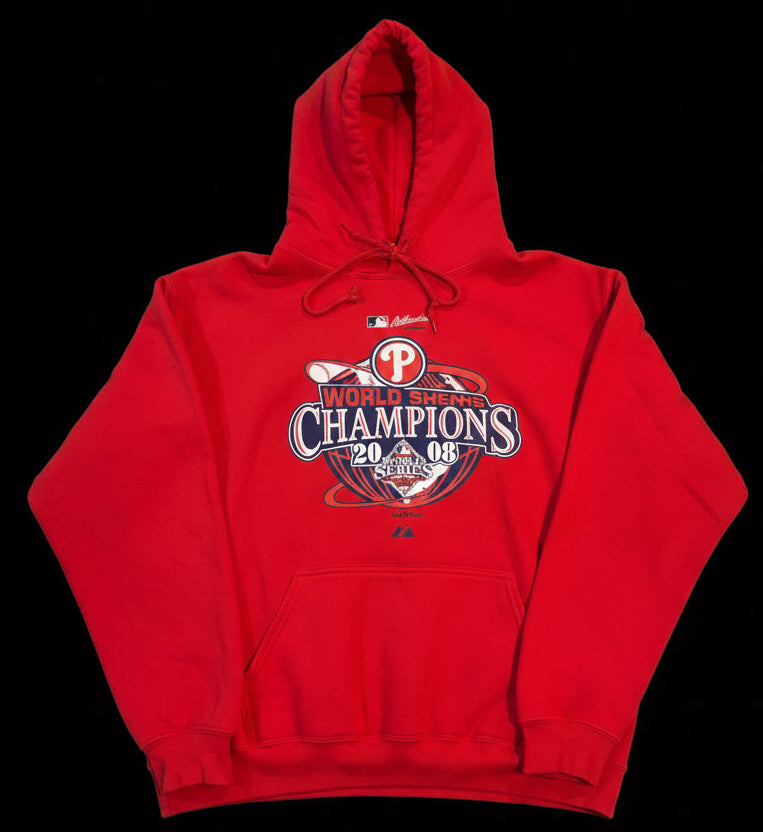 Philadelphia Phillies 2008 World Champions Hoodie graphic t-shirt — Mac's Retro Hub