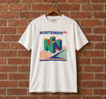 Nintendo 64 Retro 3D Logo Graphic T-Shirt – White, Medium (New with Tags) graphic t-shirt — Mac's Retro Hub