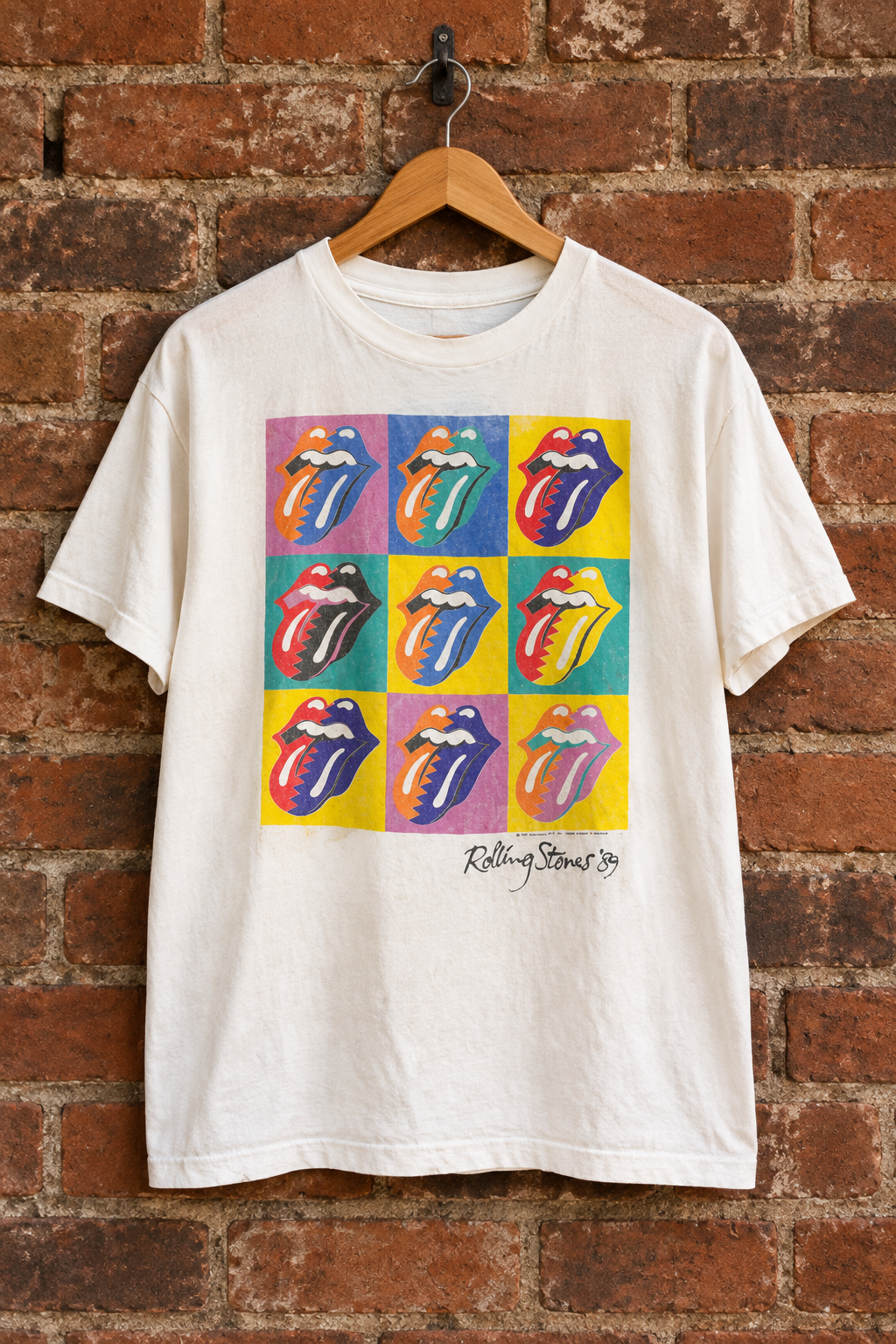 Vintage 1989 Rolling Stones “9 Tongues” North American Tour T-Shirt – XL