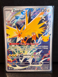 Zapdos Pokémon card, number 133/128, 120 HP, 30CEN marking and Pikachu stamp