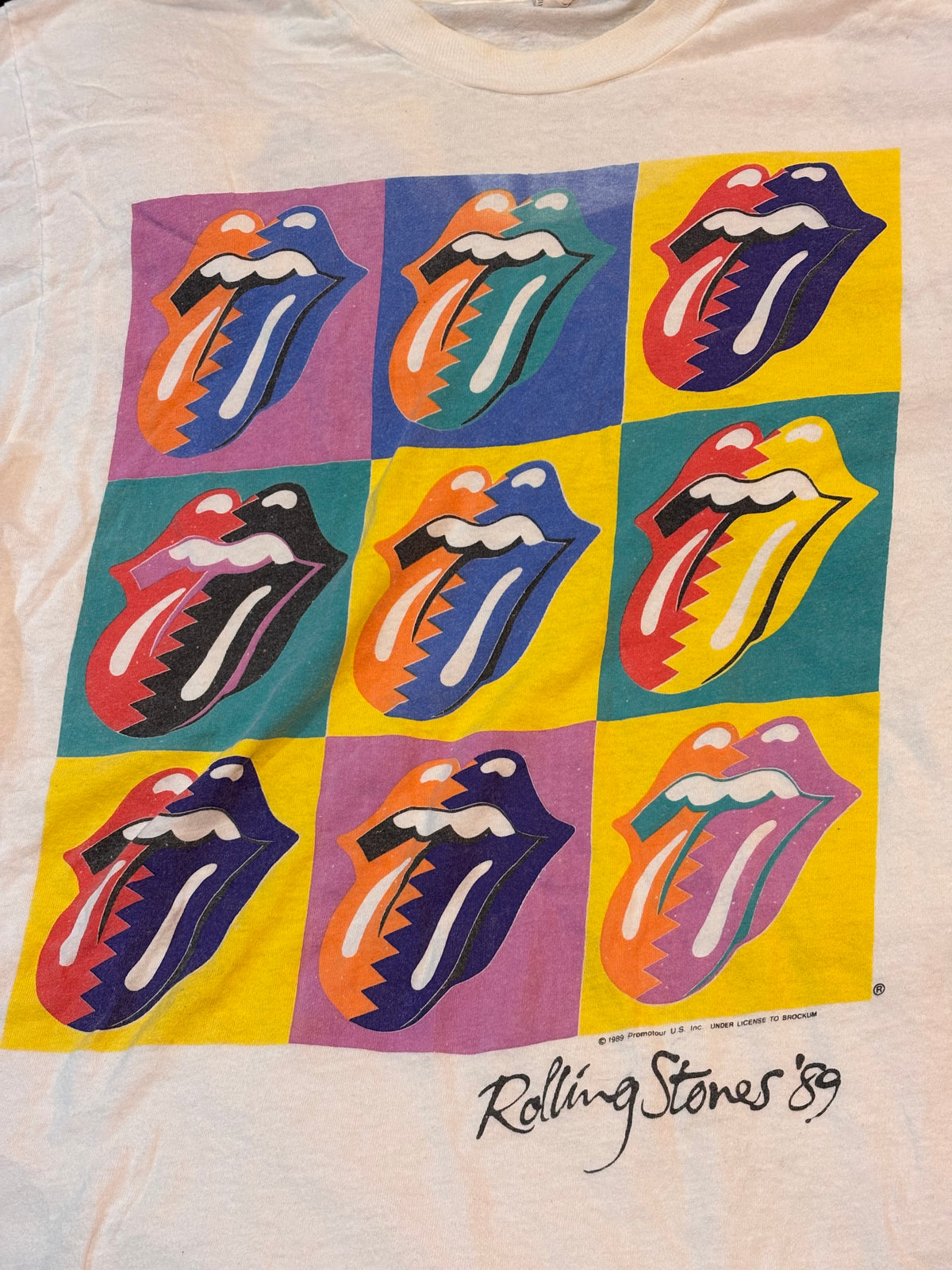 Vintage 1989 Rolling Stones “9 Tongues” North American Tour T-Shirt – XL