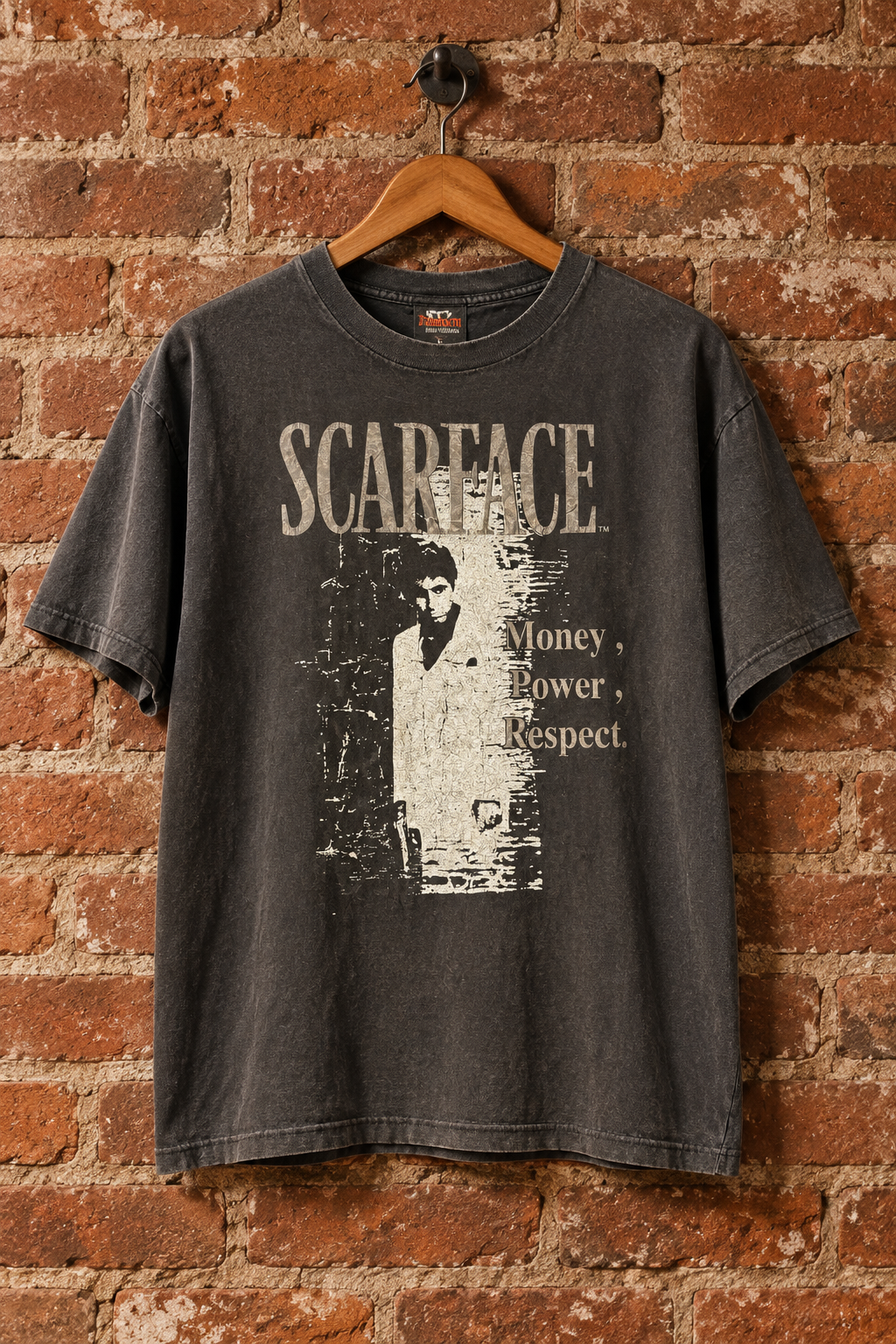 Vintage Y2K Scarface “Money Power Respect” Tony Montana T-Shirt – Size M