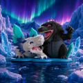 Youtooz Godzilla x Kong: The New Empire Collection Godzilla vs Shimo Vinyl Figure 2-Pack #2