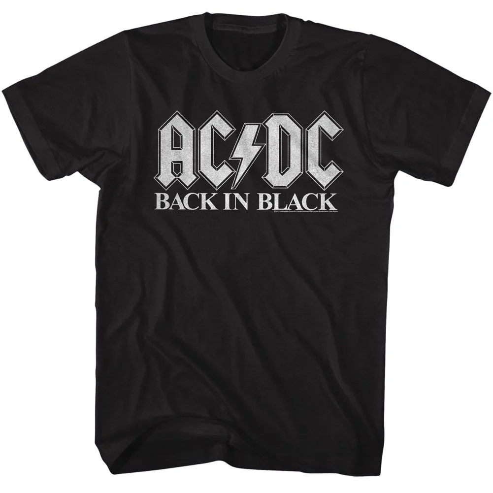 AC/DC Back in Black 2 Mens T-shirt Officially Licensed - Big & Tall
