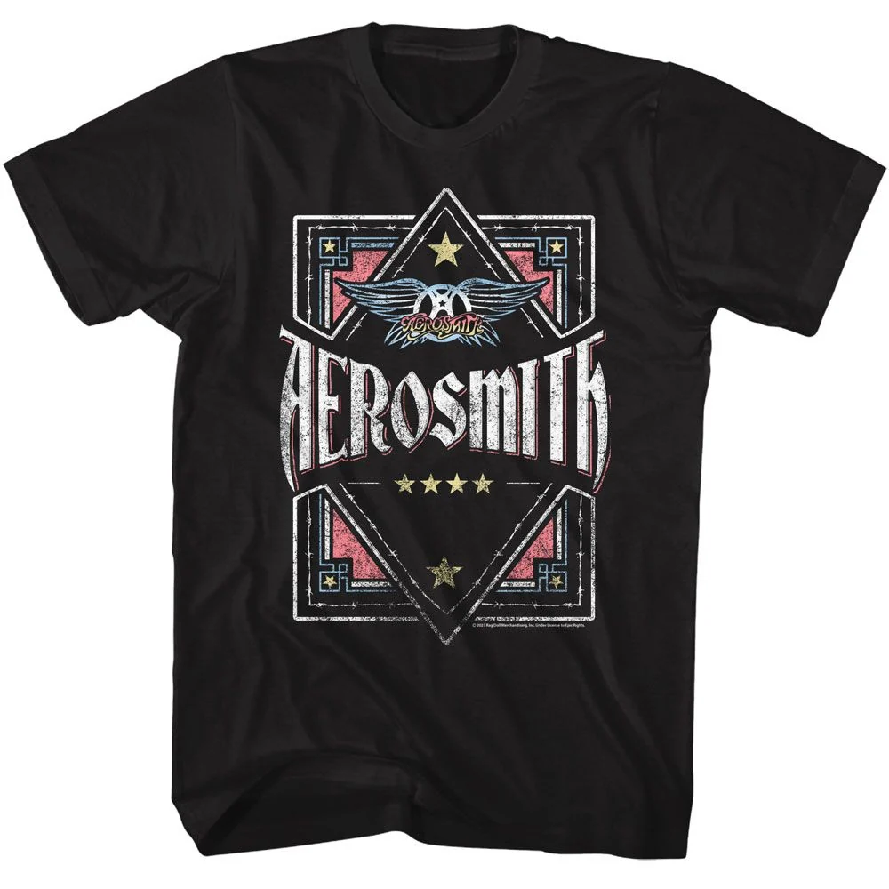 Aerosmith Box Logo Mens T-shirt Officially Licensed - Big & Tall