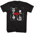 KISS Four Squares Band Photo Mens T-shirt Officially Licensed - Big & Tall