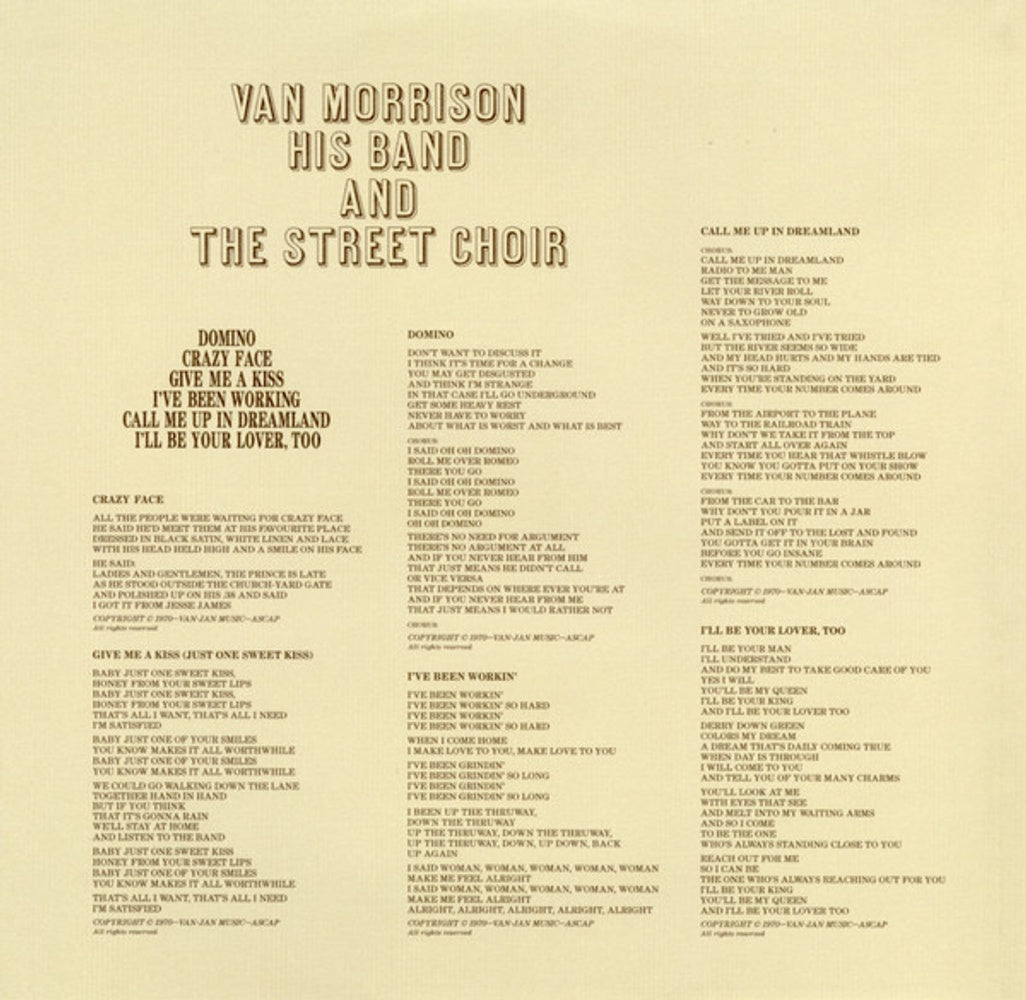 Van Morrison – His Band & the Street Choir (2-LP Vinyl)