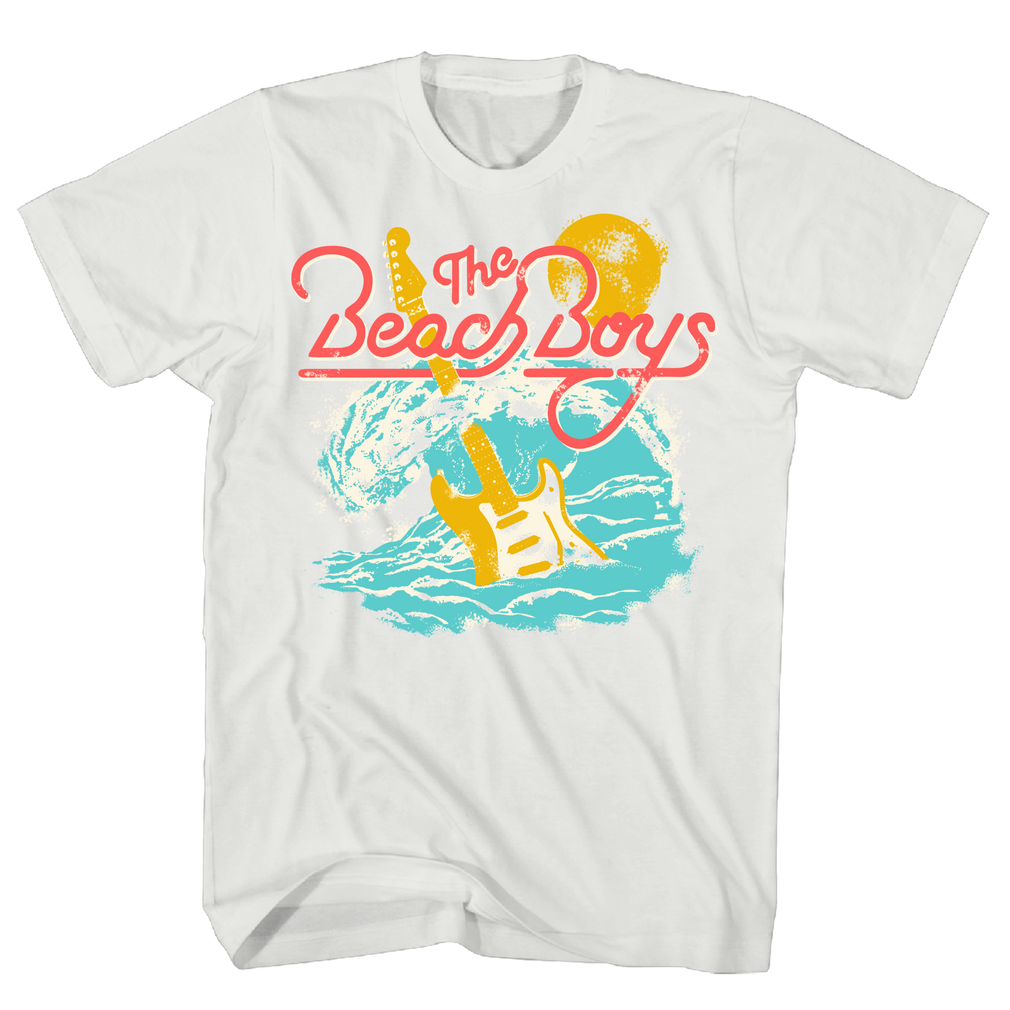 Beach Boys Surfing Guitar Tee - White