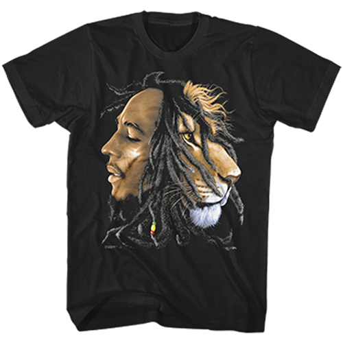 Bob Marley Profile Lion Tee - Black