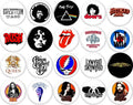 Pinbax Express - Classic Rock bands x 20 1" inch (25mm) Pins music albums 70s