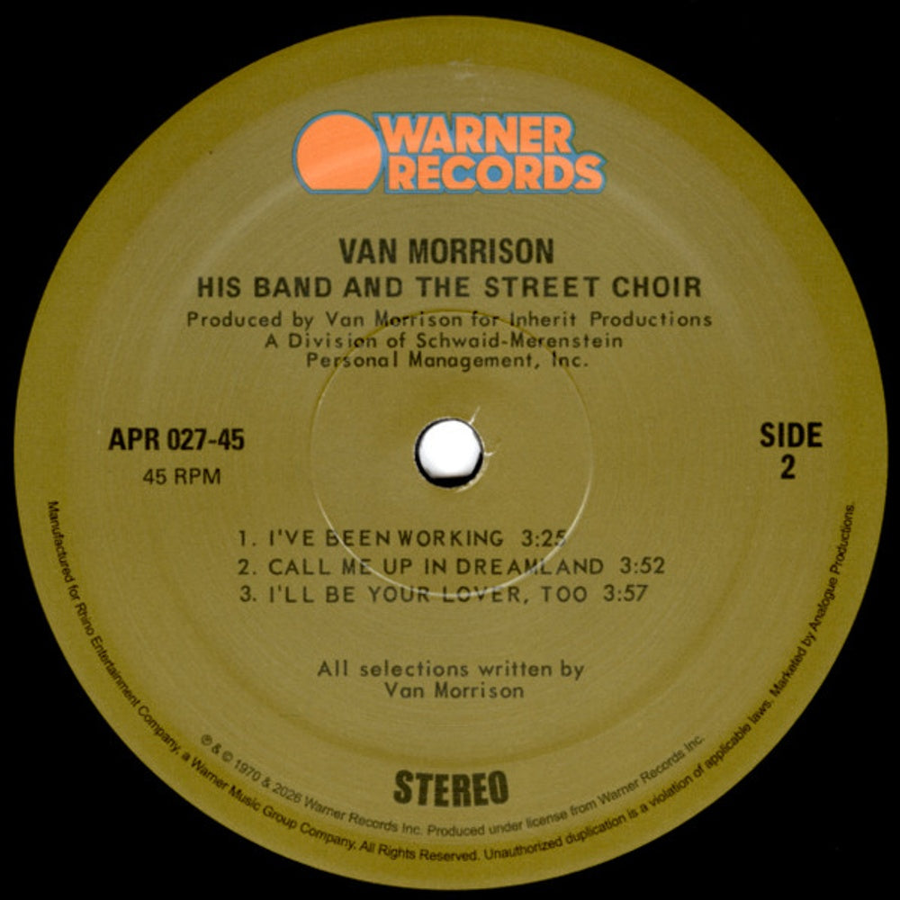 Van Morrison – His Band & the Street Choir (2-LP Vinyl)