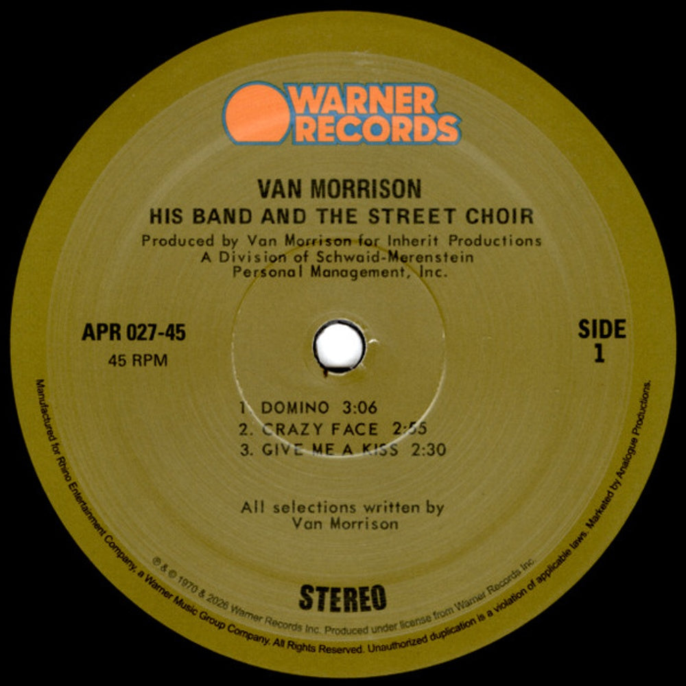 Van Morrison – His Band & the Street Choir (2-LP Vinyl)