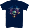 Journey Infinity Wings scarab graphic on blue t-shirt