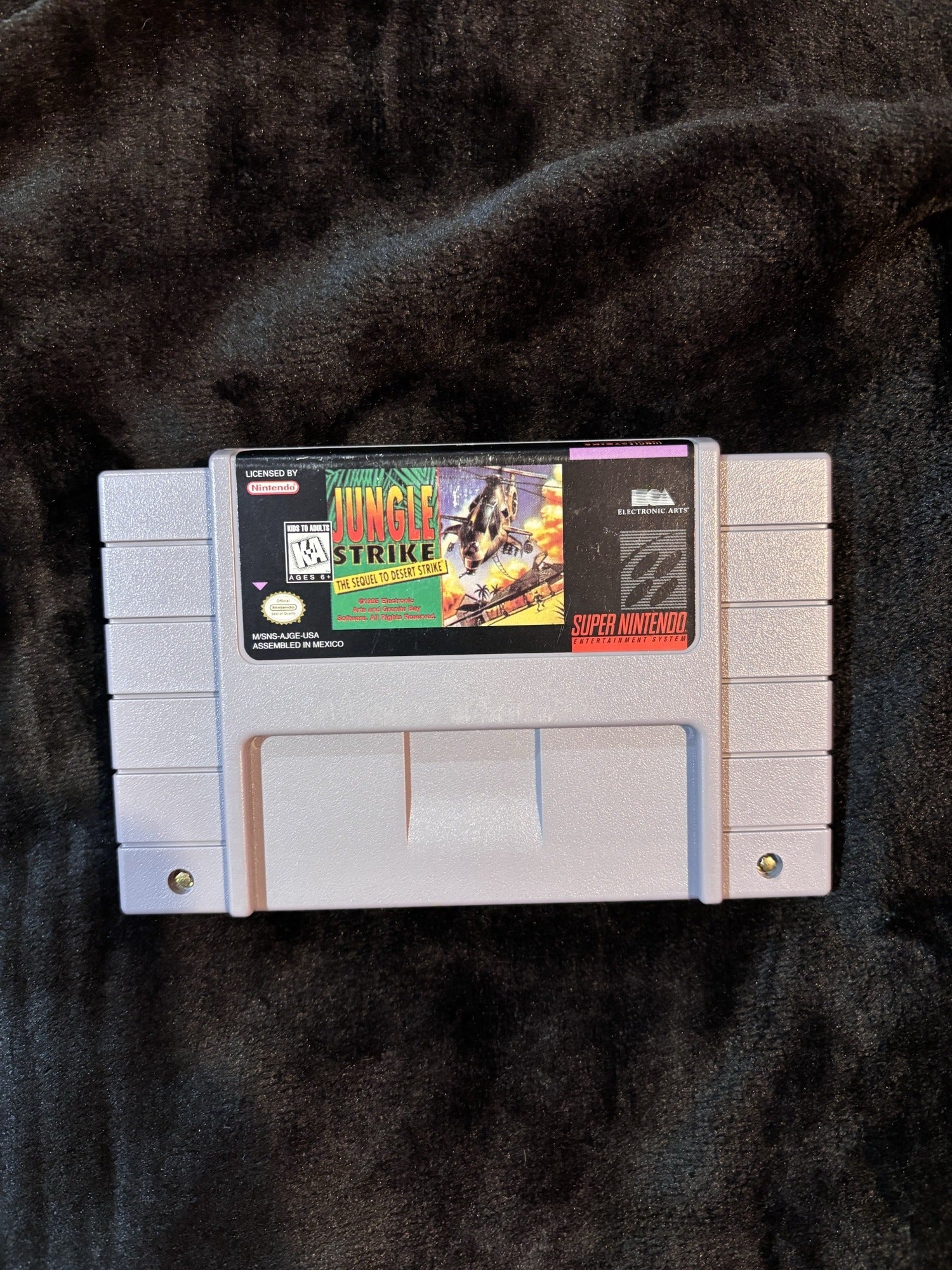 Jungle Strike for Super Nintendo (SNES) authentic cartridge
