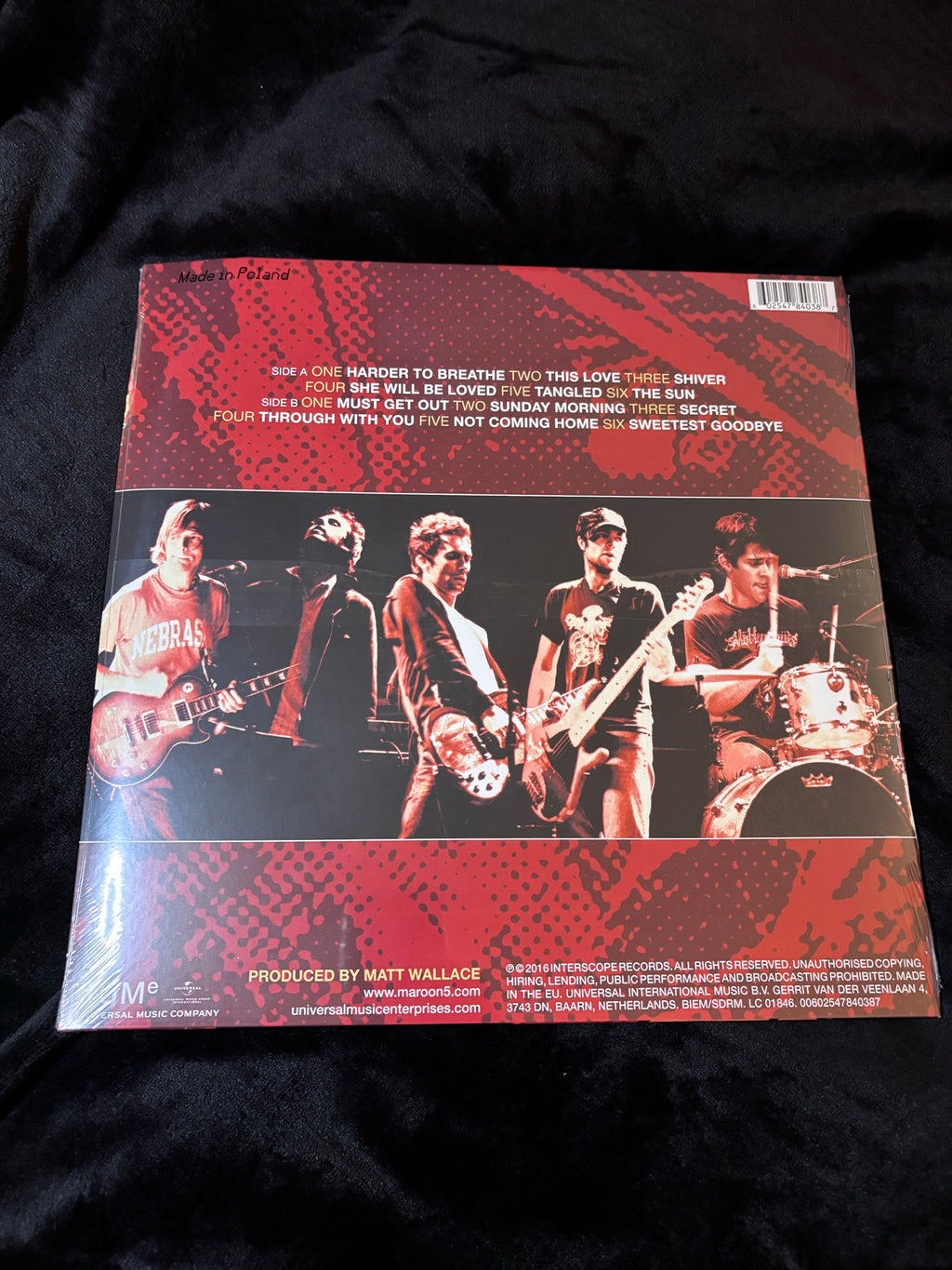 Maroon 5 Songs About Jane vinyl back cover