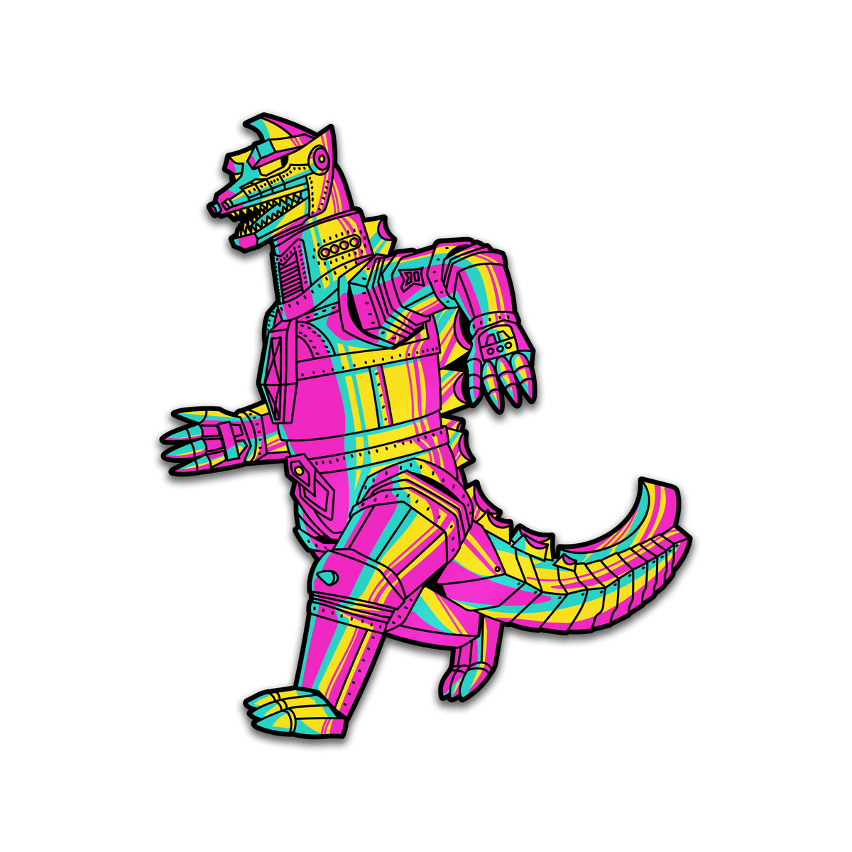 Mechagodzilla XL CMYK Edition AR Pin (Showa Era)
