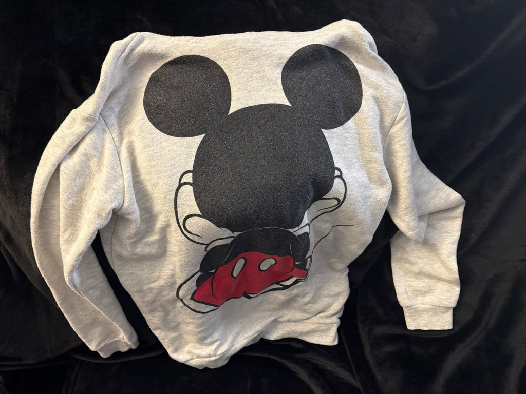 Y2K Disney Mickey Mouse Big-Face Hoodie — back silhouette