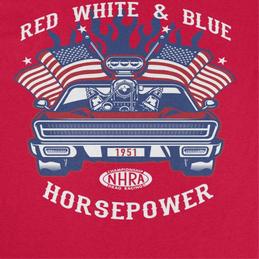 NHRA Horsepower red t-shirt