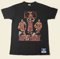 Vintage 1990s Nutmeg Mills Chicago Bulls "Triple Threat" Jordan Pippen Grant T-Shirt XL graphic t-shirt — Mac's Retro Hub