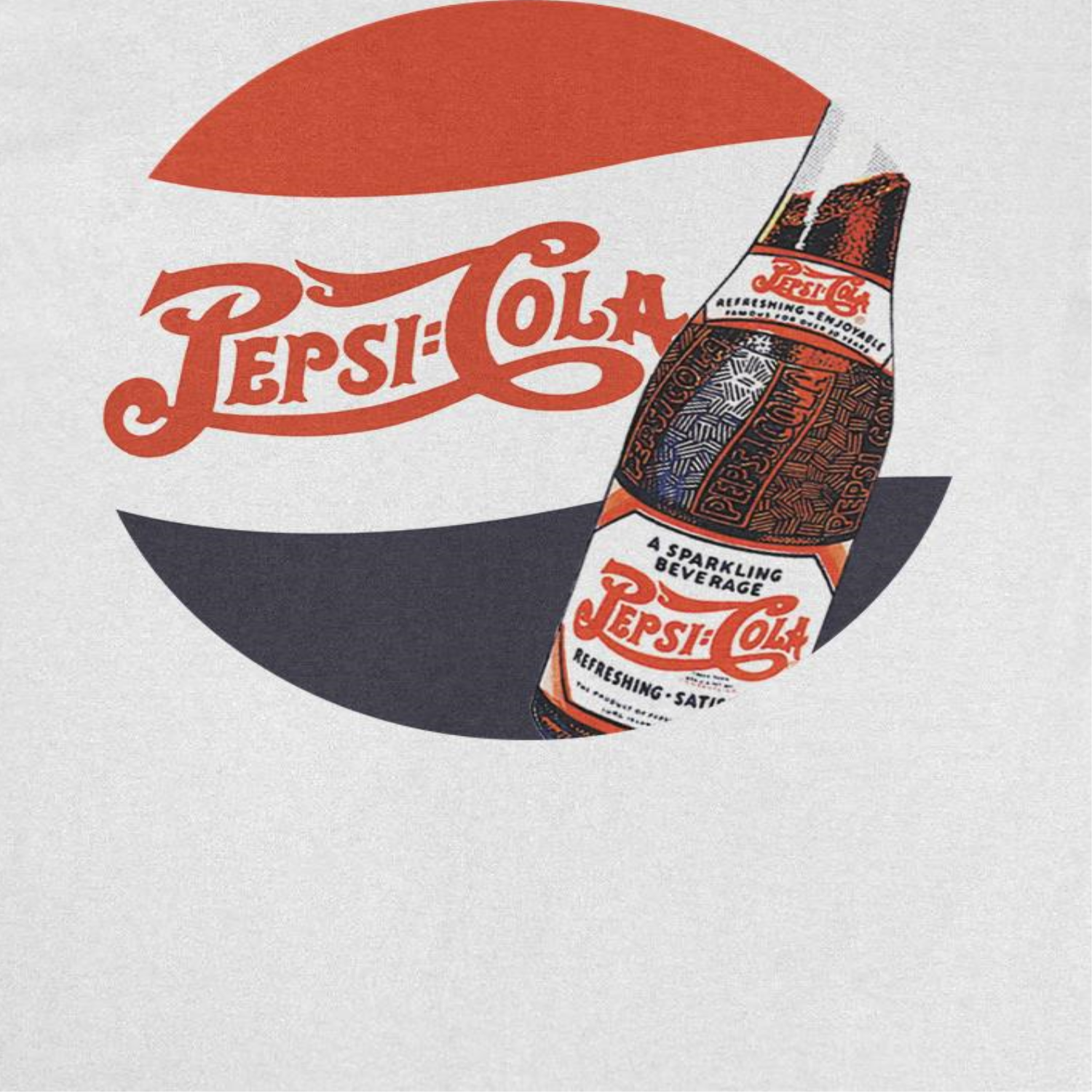Pepsi Swoosh logo white t-shirt