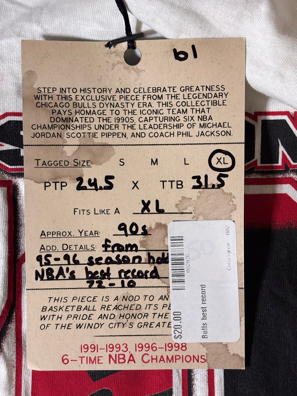 Starter 70 Victories Ringer XL — tag