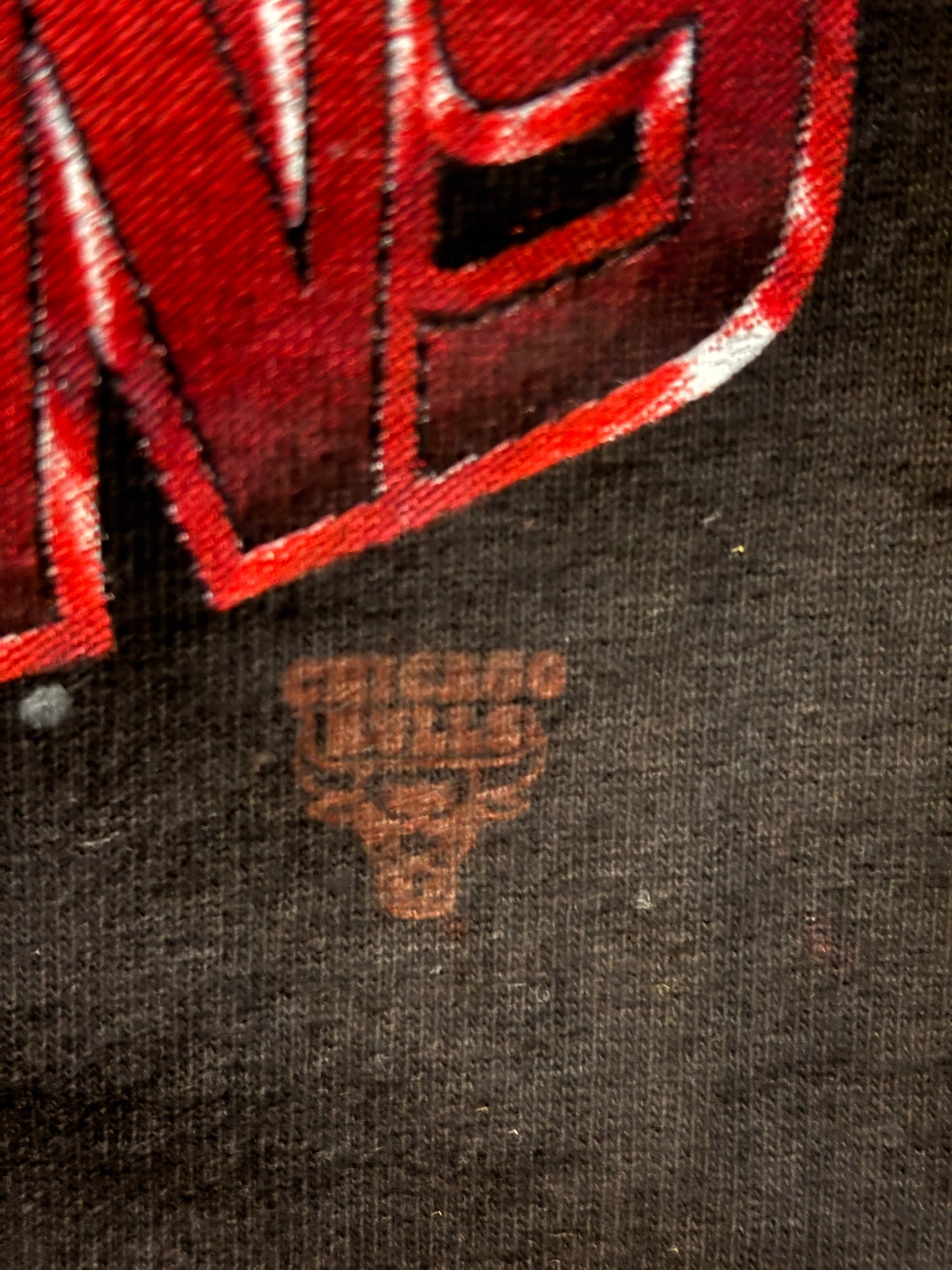 Vintage 1997 Starter The Dynasty Bulls XL NWT — detail