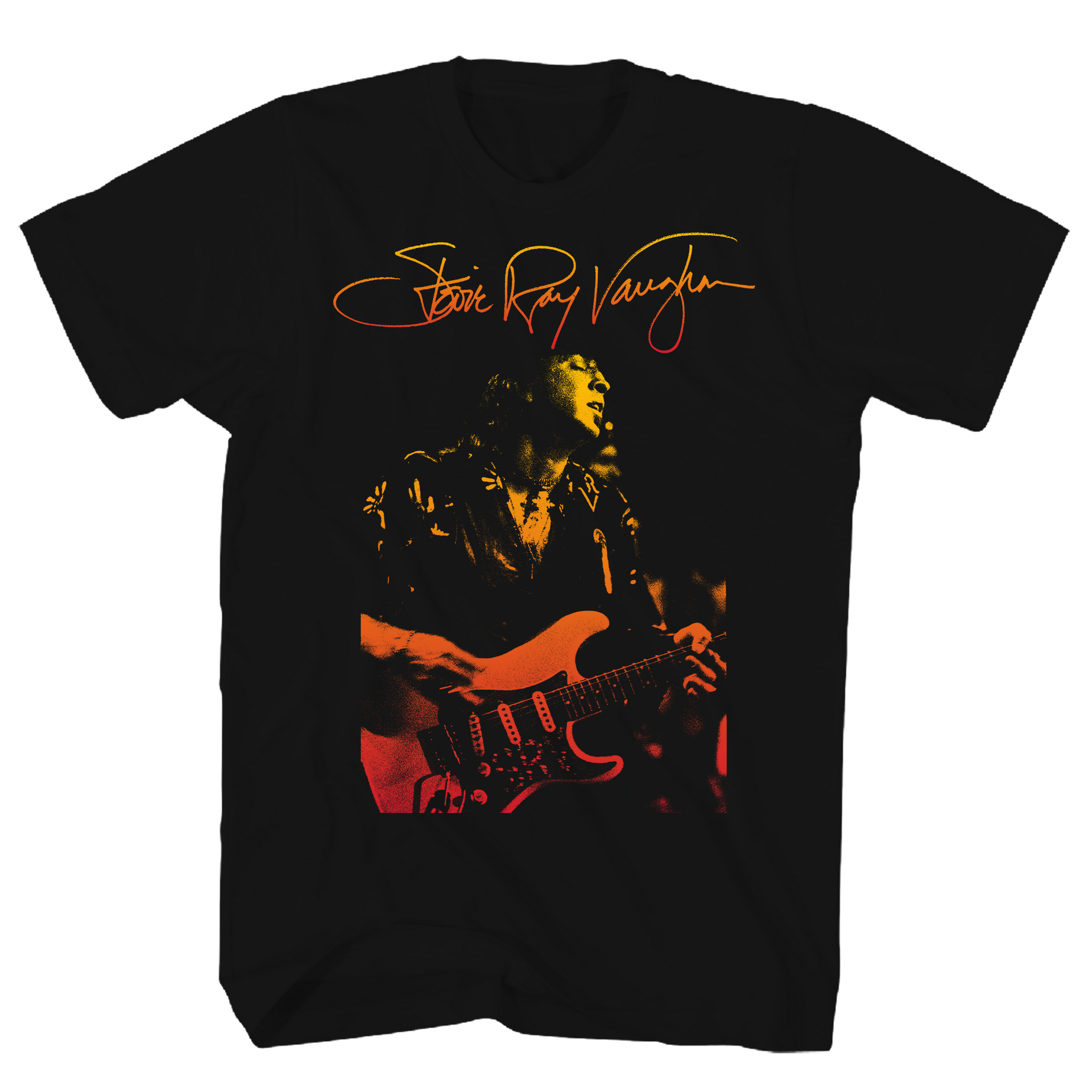 Stevie Ray Vaughan Gradient Photo Tee - Black