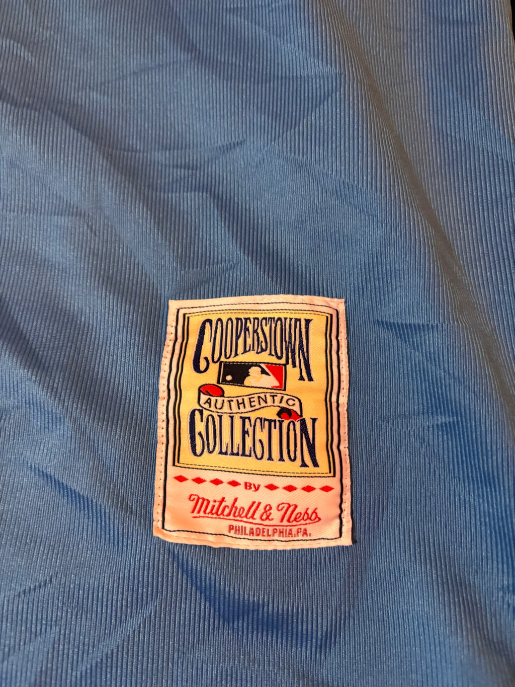 Cooperstown Collection Mitchell & Ness patch on Brewers jersey