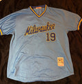 Milwaukee Brewers #19 powder blue jersey front